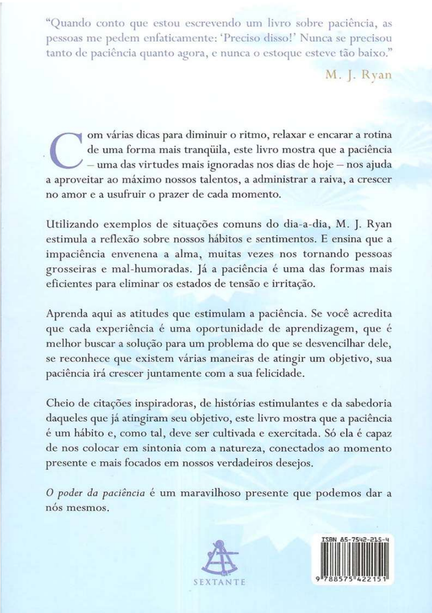 O PODER da PACIÊNCIA, M,J.Ryan.pdf