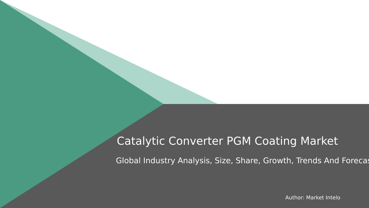 Catalytic Converter PGM Coating Market Research Report 2033